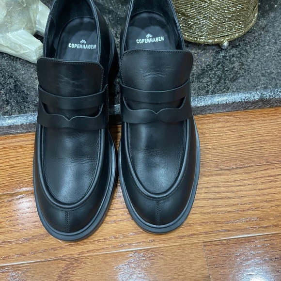 COPENHAGEN STUDIOS Vitello Mocassins épais noirs - Picture 13 of 14